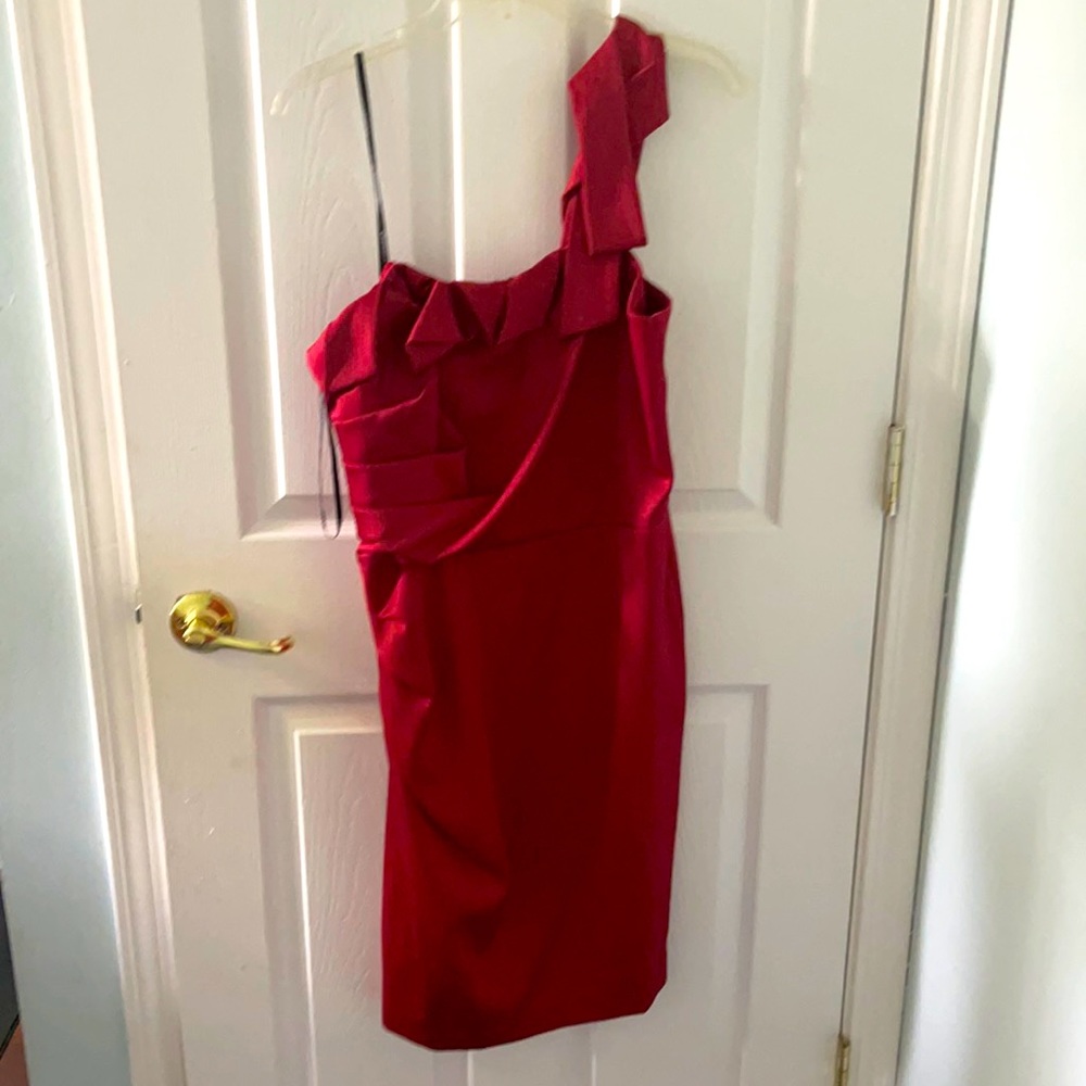 Chris McLaughlin size 14 burnt red dress